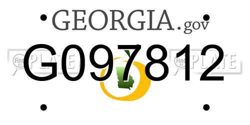 G097812 Georgia License Plate