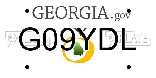 G09YDL Georgia License Plate