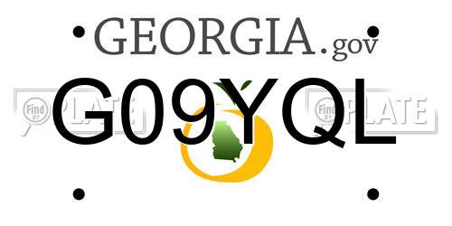 G09YQL Georgia License Plate