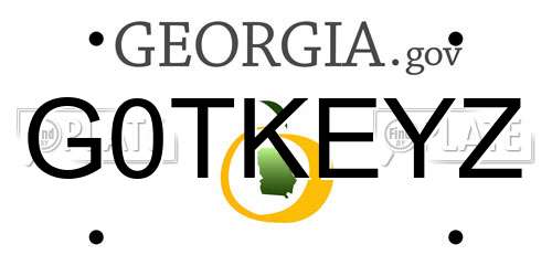 G0TKEYZ Georgia License Plate