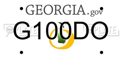 G100DO Georgia License Plate