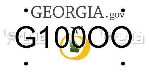 G100OO Georgia License Plate