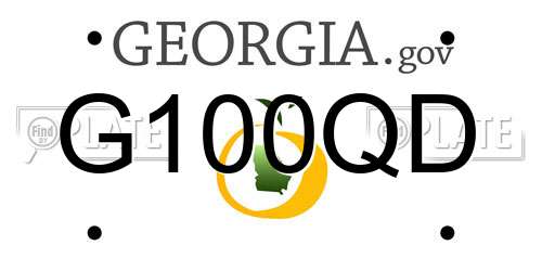 G100QD Georgia License Plate