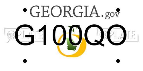 G100QO Georgia License Plate
