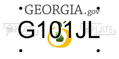 G101JL Georgia License Plate