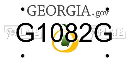G1082G Georgia License Plate