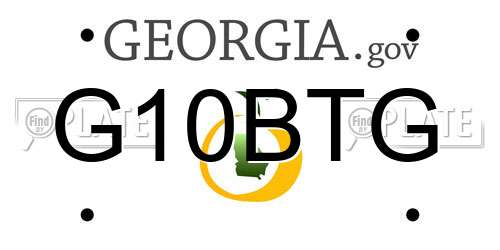 G10BTG Georgia License Plate