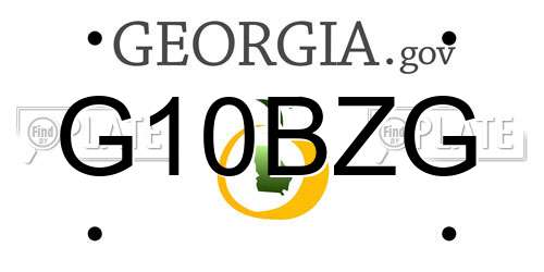 G10BZG Georgia License Plate