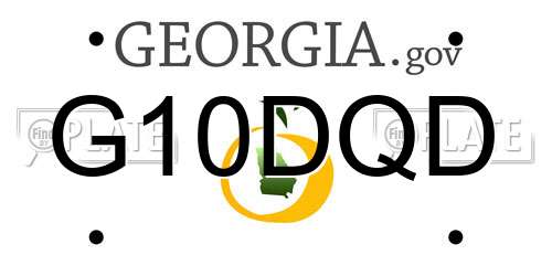 G10DQD Georgia License Plate