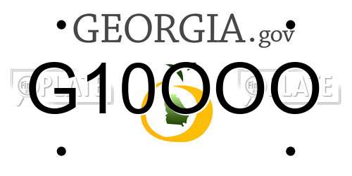 G10OOO Georgia License Plate