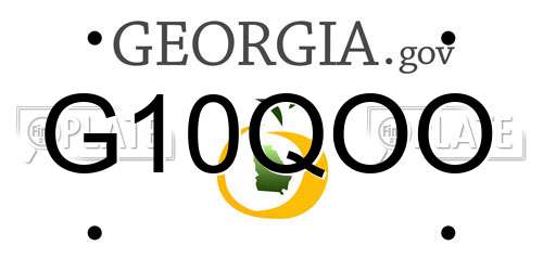 G10QOO Georgia License Plate