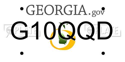 G10QQD Georgia License Plate