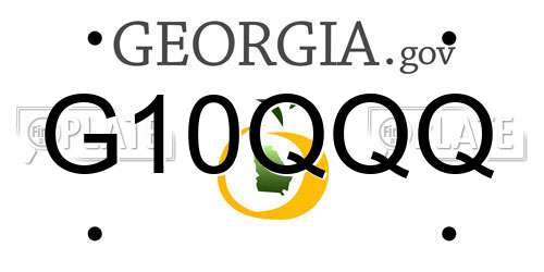 G10QQQ Georgia License Plate