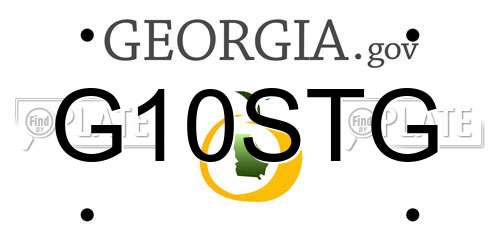 G10STG Georgia License Plate