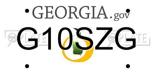 G10SZG Georgia License Plate