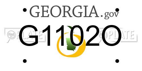 G1102O Georgia License Plate