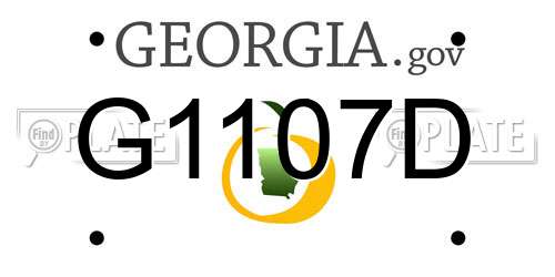 G1107D Georgia License Plate