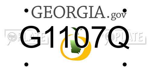 G1107Q Georgia License Plate