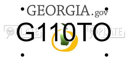 G110TO Georgia License Plate