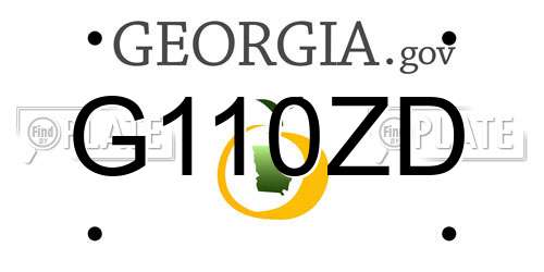 G110ZD Georgia License Plate