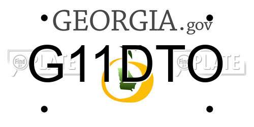 G11DTO Georgia License Plate