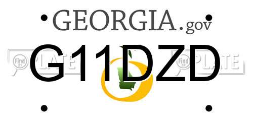 G11DZD Georgia License Plate