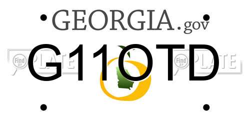 G11OTD Georgia License Plate