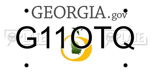 G11OTQ Georgia License Plate