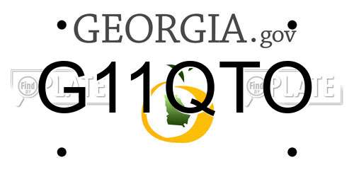 G11QTO Georgia License Plate