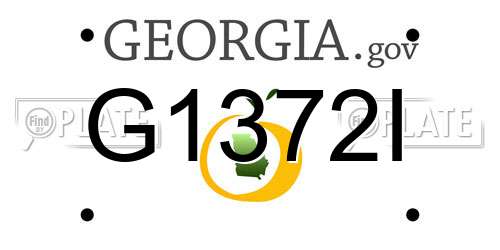 G1372I Georgia License Plate