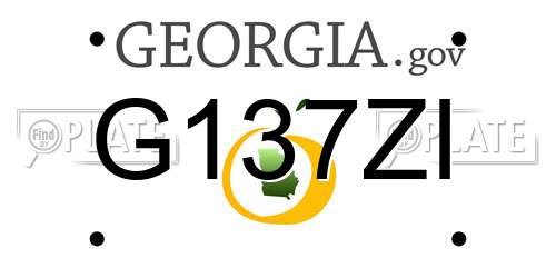 G137ZI Georgia License Plate