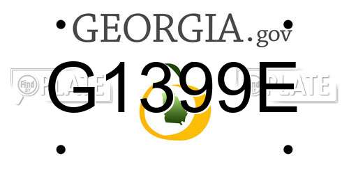 G1399E Georgia License Plate
