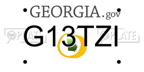 G13TZI Georgia License Plate