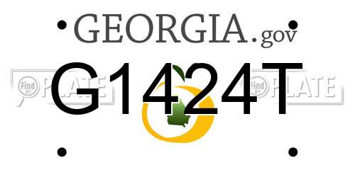 G1424T Georgia License Plate