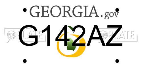 G142AZ Georgia License Plate