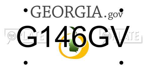 G146GV Georgia License Plate