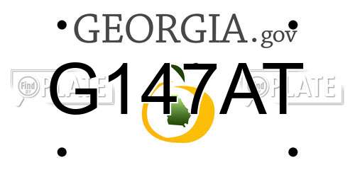 G147AT Georgia License Plate
