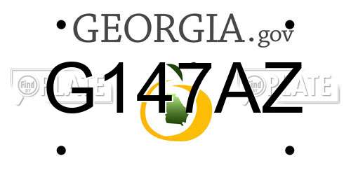 G147AZ Georgia License Plate
