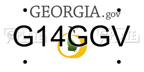 G14GGV Georgia License Plate