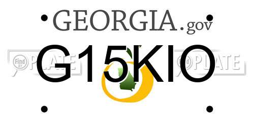 G15KIO Georgia License Plate