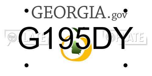 G195DY Georgia License Plate