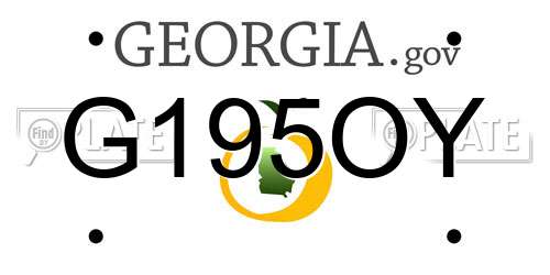 G195OY Georgia License Plate