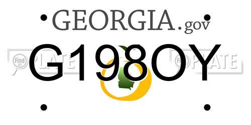 G198OY Georgia License Plate