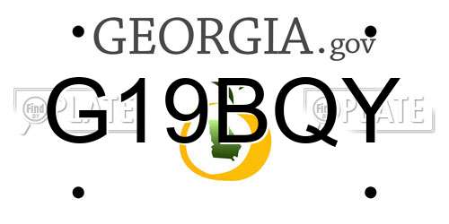 G19BQY Georgia License Plate
