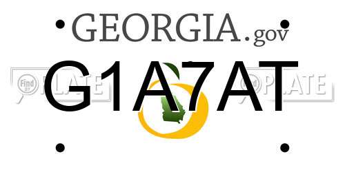 G1A7AT Georgia License Plate