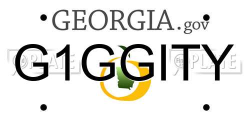 G1GGITY Georgia License Plate