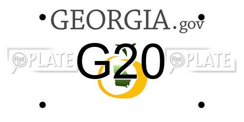 G20 Georgia License Plate