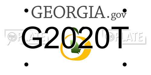 G2020T Georgia License Plate