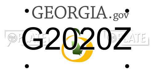 G2020Z Georgia License Plate