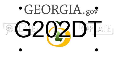 G202DT Georgia License Plate